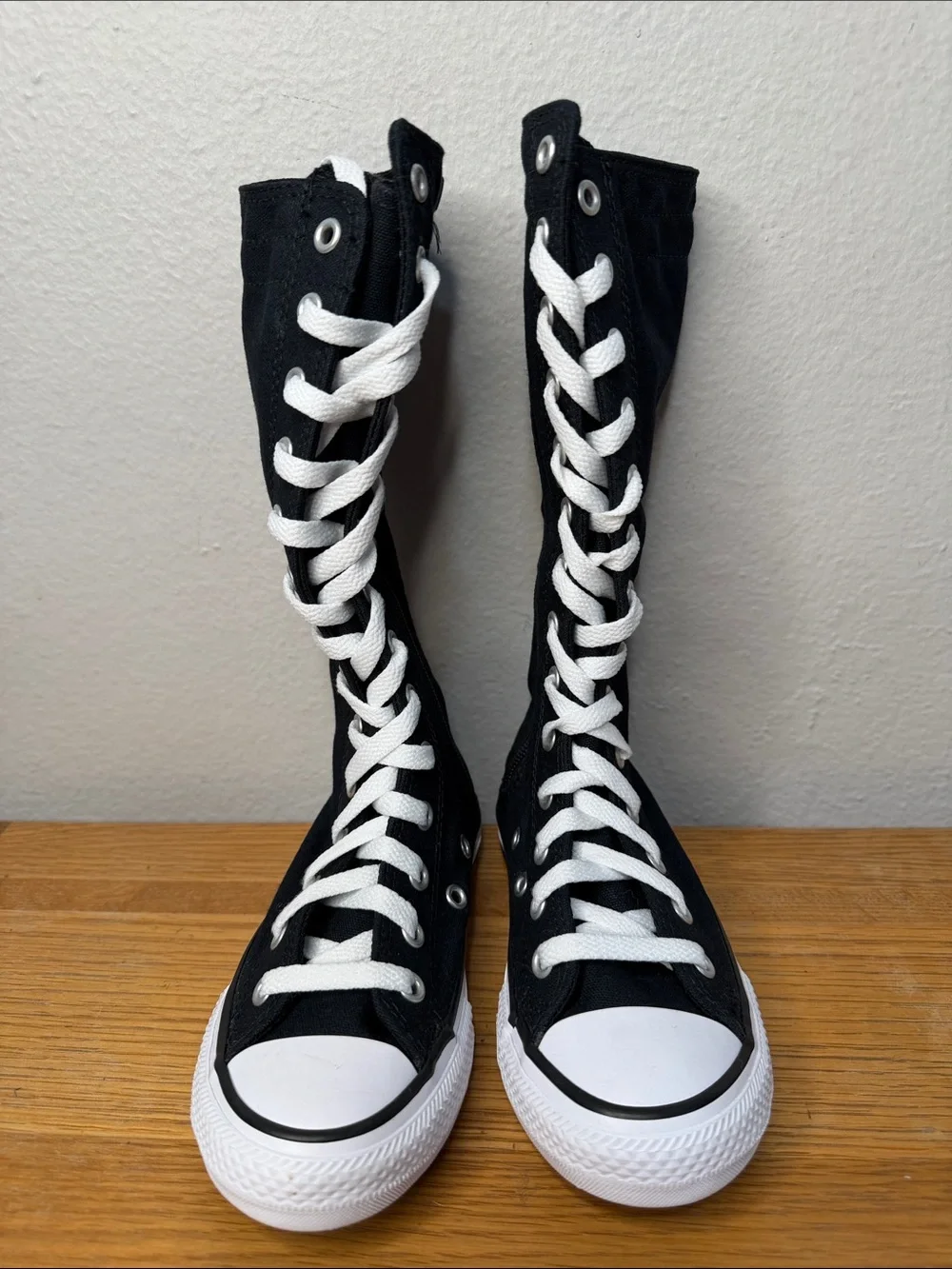 Kids converse XX-Hi sneakers 3 knee high canvas size 12